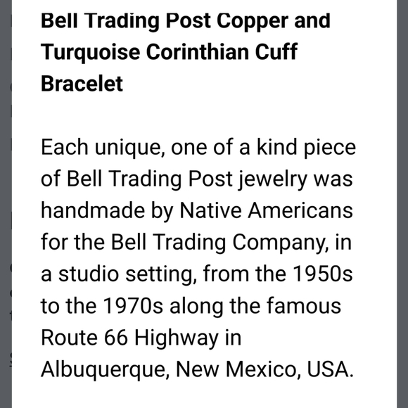 Southwest Copper Turquoise Cuff Bracelet - Picture 9 of 11